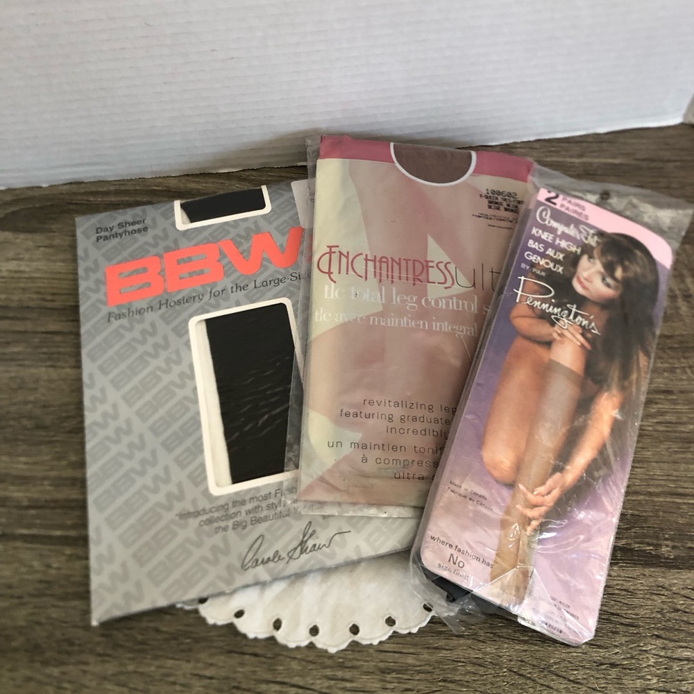 Vtg NOS Plus Size Hosiery Bundle